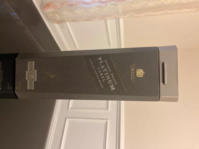 JOHNNIE WALKER PLATINUM LABEL 1000ml Scotch Whiskey Empty Box for Display