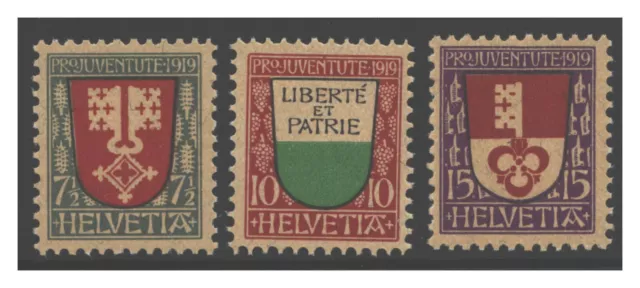 Schweiz 1919 -  Mi. 149 - 151  "Pro Juventute"  postfrisch