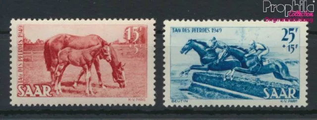 Briefmarken Saarland 1949 Mi 265-266 (kompl.Ausg.) postfrisch Pferde(9397577