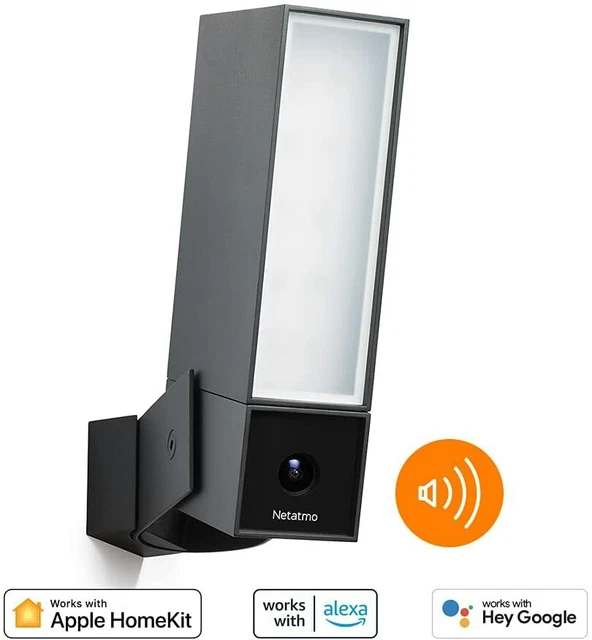 Netatmo Smarte Außenkamera Alarmsirene 105DB Beleuchtung Bewegungserkennung NEU