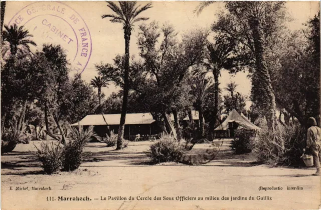 CPA AK Marrakech - Le Pavillon du Cercle des Non-Commissioned Officers MOROC (963656)