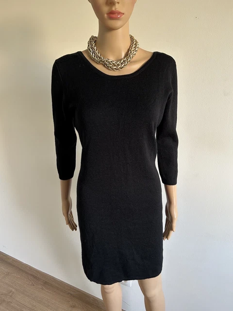 Robe longue manches 3-4 Noir - Prêt-à-Porter