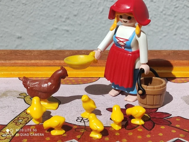 Playmobil 3 Poules Blanches Debout - Figurines Ferme - Occasion