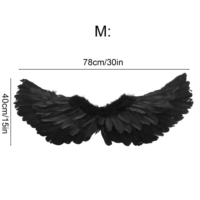 (Black Medium Angel Three-Piece Set)Devil's Angel Wing Easy To Wear Angel Wing