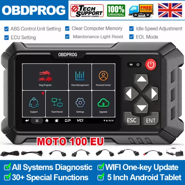 OBD2 Motorcycle Scanner Motorbike All Systems Diagnostic Tool Service Reset ABS