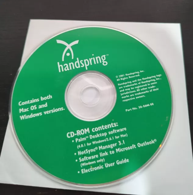 Handspring PC - Palm Desktop Software - Mac OS Windows - Electronic User Guide