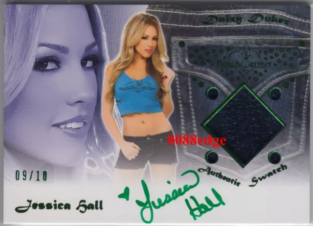 2011 Benchwarmer Daizy Dukez Auto: Jessica Hall #9/10 Swatch Autograph Playboy