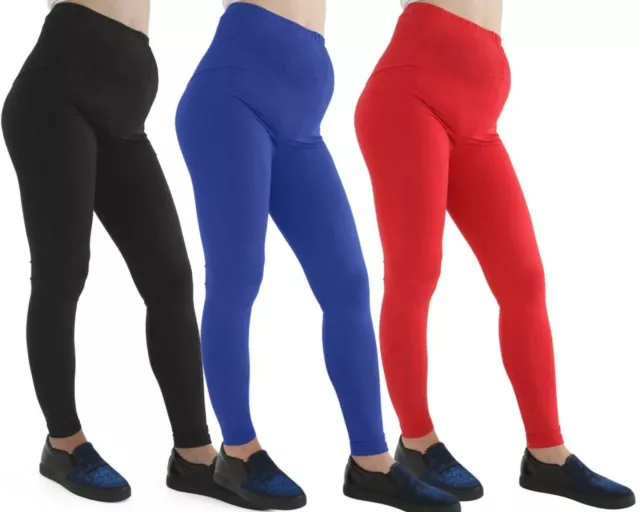 2X Damas Mujeres Maternidad sobre Bump Embarazo Leggings Pantalones Elásticos