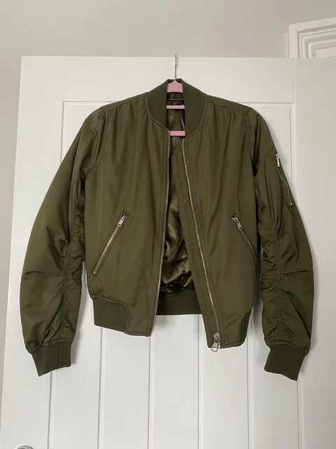 Topshop khaki on sale bomber jacket