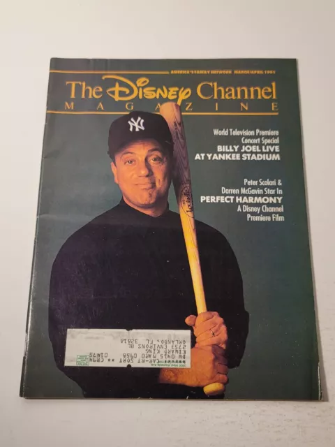THE DISNEY CHANNEL Magazine March/April 1991 Billy Joel Yankee Stadium ...