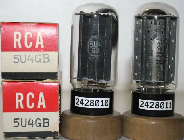 5U4GB RCA Made in USA Amplitrex getestet NOS 1 Match Pair #2428010,2428011 2