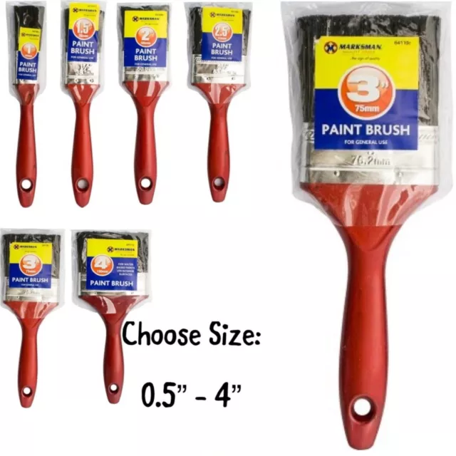 Marksman Paint brush Fine Brushes Set Decorating DIY Professional Tools 1-4 inch