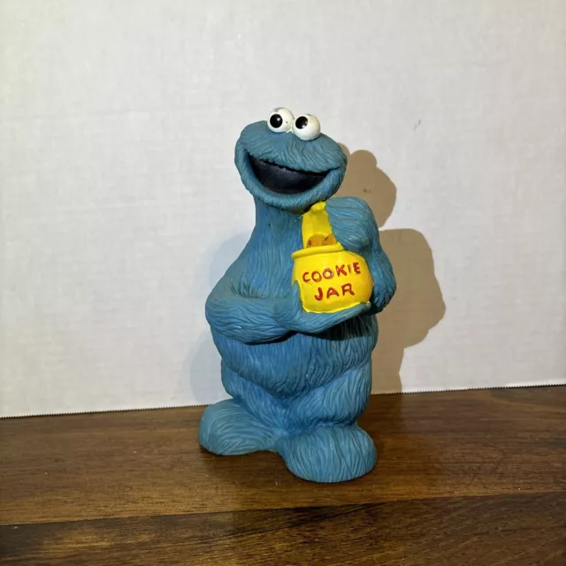 Vintage Sesame Street Muppets Cookie Monster Plastic Coin Bank  10" Tall!