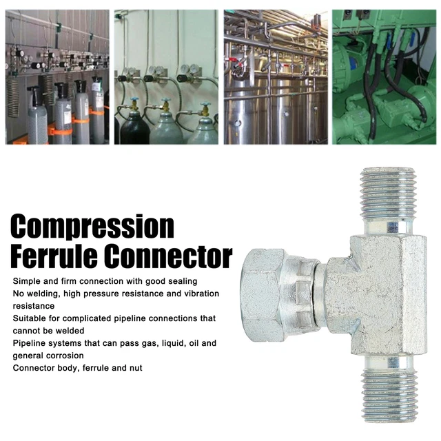 3‑Way Joint 1/4in High Pressure Spraying Machine Metal Tee Connector Accessory