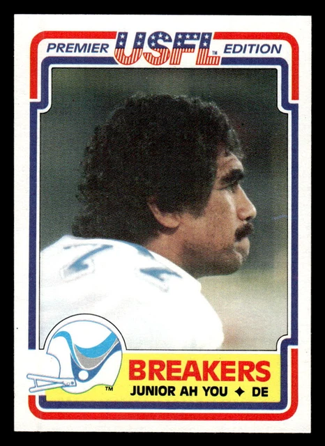 1984 Topps USFL Football #75 Junior Ah You New Orleans Breakers 1
