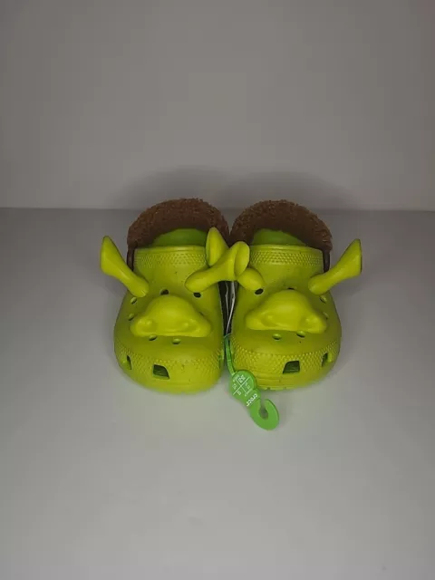 Crocs x Dreamworks Shrek Classic Clog Big Kid's Size C11 Ogre Green 2023 New 3