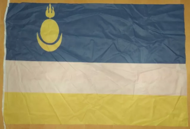 Flagge Republik Burjatien Russische Föderation 98x66cm Schlaufen an den Enden