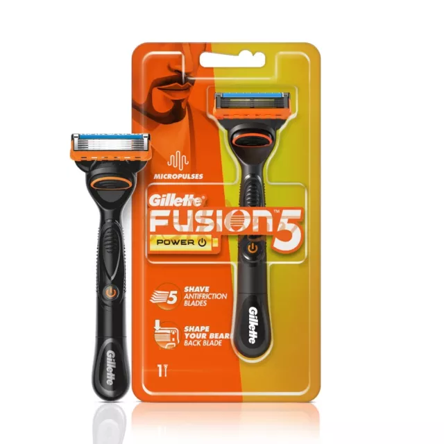 Gillette Fusion Power Rasoir Poignée Rasage Men Duracell Batterie Préchargé Lame