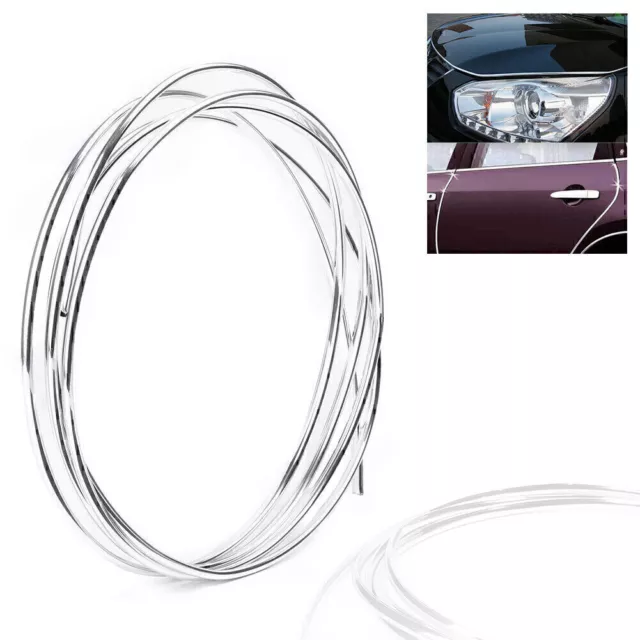 1pc 6M Molding Trim Strip Car Door Edge Chrome Scratch Guard Protector Cover