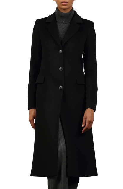 Fleurette Wool Coat: Size 4: Black (346) Fleurette Wool Coat: Size 4: Black (346)