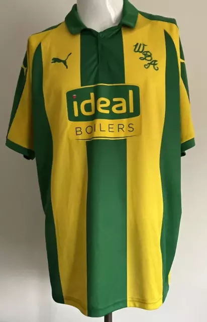 West Bromwich Albion FC WBA Puma 2018 2019 Auswärts grün gelb Fußballshirt XXL