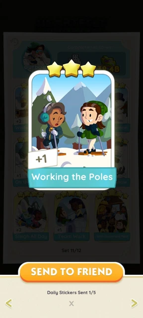 Monopoly Go 3⭐️ Sticker Working The Poles.