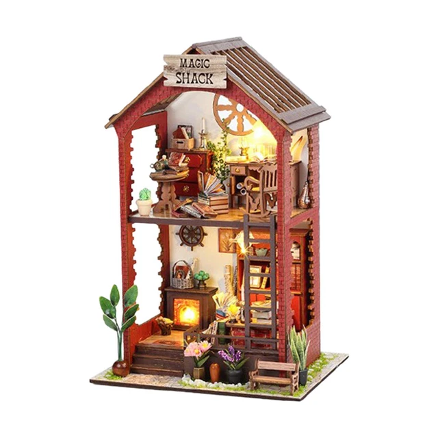 Abaodam Lot De 36 Tuiles En Bois Pour Toit De Maison De Poupée - Accessoires Miniatures 1:12 - Déco Et Modélisme