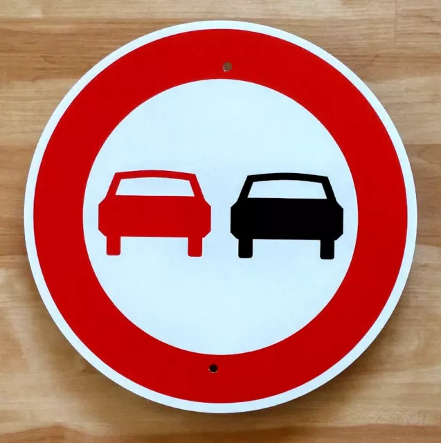 Autobahn - NO PASSING - Sign /  11.5" ALUMINUM  -  European Highway - Garage