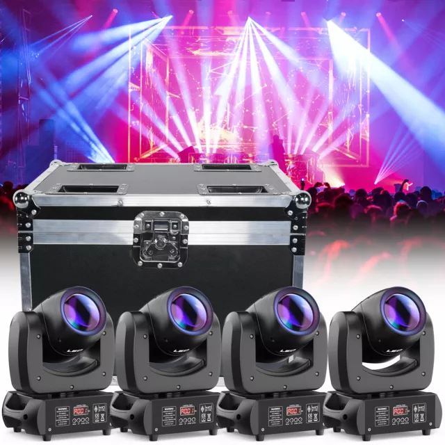 4x 150W LED Beam Moving Head 18 Prisma Gobo luce palcoscenico DMX dj spot effetto luce