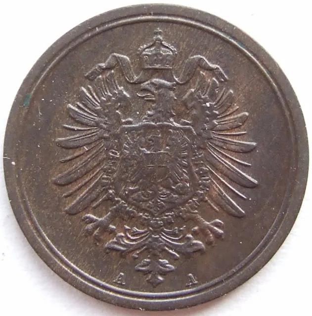 Moneta Reich Tedesco Impero Tedesco 1 Pfennig 1876 A IN Extremely fine / 2