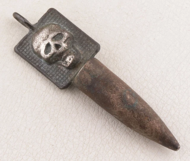 SKULL Bullet ww1 WWI ww2 WWII Soldiers AMULET Pendant Special FORCE Jewelry Shoc