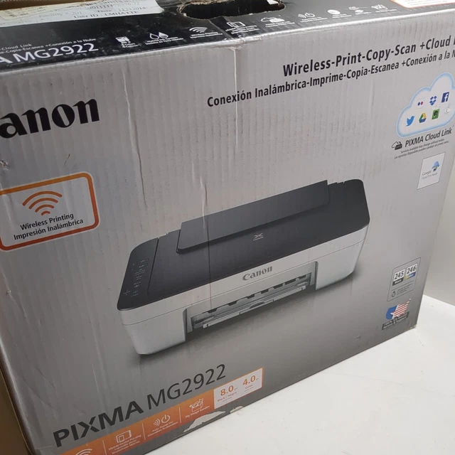 CANON PIXMA MG2922 AllInOne Wireless Inkjet Printer Open Box £19.08