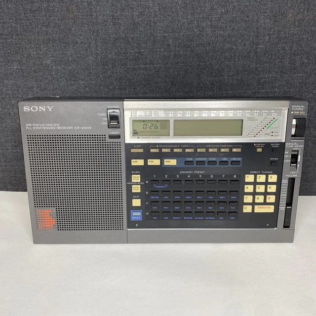 Récepteur Radio Ondes Courtes Sony ICF-2010 - AIR/FM/LW/MW/SW/PLL - Fonctionnel