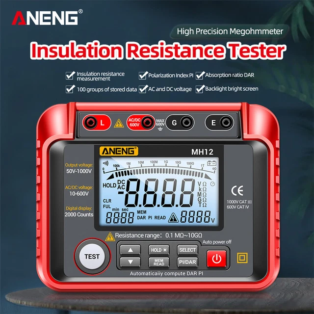 ANENG MH12 INSULATION Resistance Digital Meter Ohm Voltage Tester