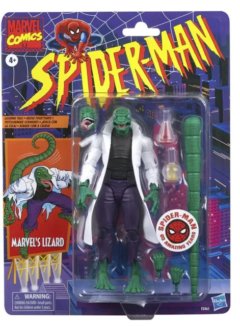 Hasbro Marvel Legends Series 6" Marvel’s Lizard Retro Spider-Man Action Figure