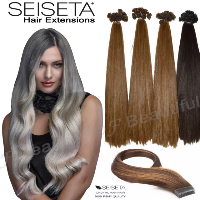 Hair Extensions Cheratina SEISETA Capelli Veri Naturali 25 ciocche Remy 2003vn