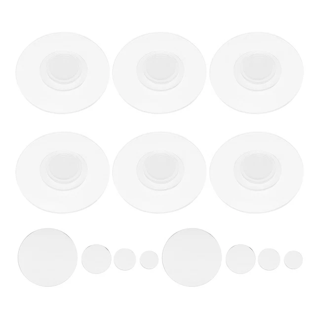 40 Pcs Transparent Acrylic Disk Base Figures Miniature Dolls Simple