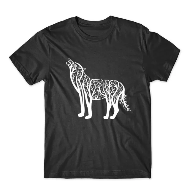 Tree Wolf Funny Abstract Art Wild Animal Top Outdoors T-Shirt