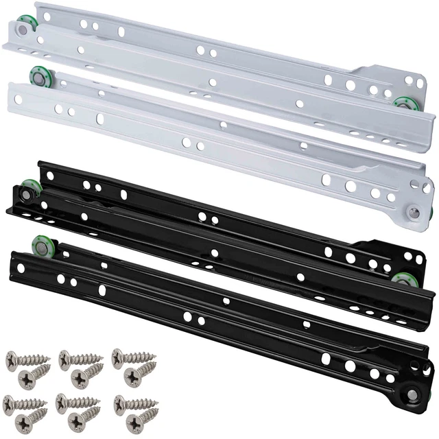2 Paar Schubladenschienen 350mm - Kugelgelagert Mit 15kg Tragkraft