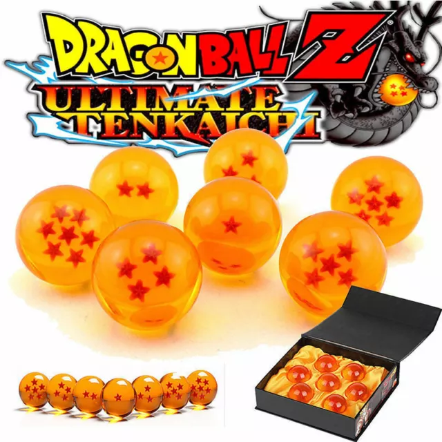 New 7pcs JP Anime DragonBall Z Stars Crystal Ball Collection Set with Gift Box