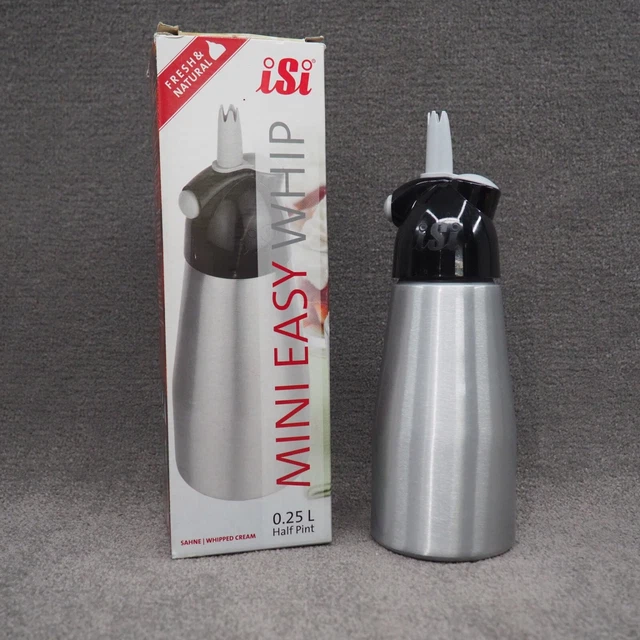 iSi Mini Easy Whip 1/2 Pint Brushed Aluminum Cream Whipper Whipped Cream Maker iSi Mini Easy Whip 1/2 Pint Brushed Aluminum Cream Whipper Whipped Cream Maker