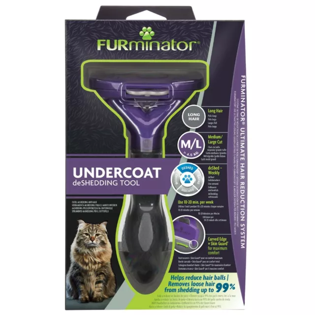 FURminator Undercoat deShedding Tool for Medium/Large Short Hair Cat
