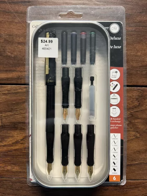 Manuscript Classic Deluxe Calligraphy Pen Set - Deluxe 6 Nibs (Left Handed)