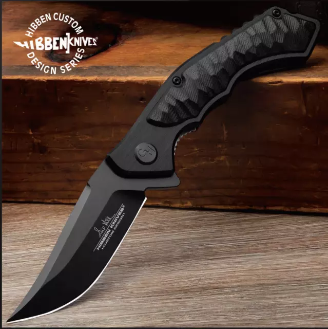 Couteau Hibben Whirlwind Black Lame Acier 7Cr17 Manche G10/6061 IKBS GH5114