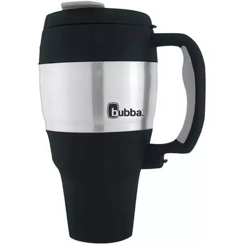 34 Oz Insulated Travel Mug Stainless Steel Thermal Coffee Cup Handle Black