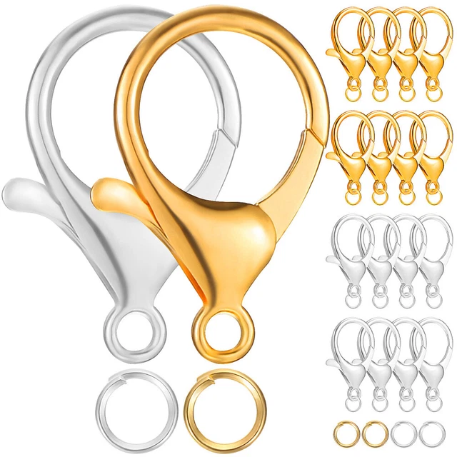 Fermoirs Mousquetons Cœur Or 18k - Lot De 12 Pour Création Bijoux