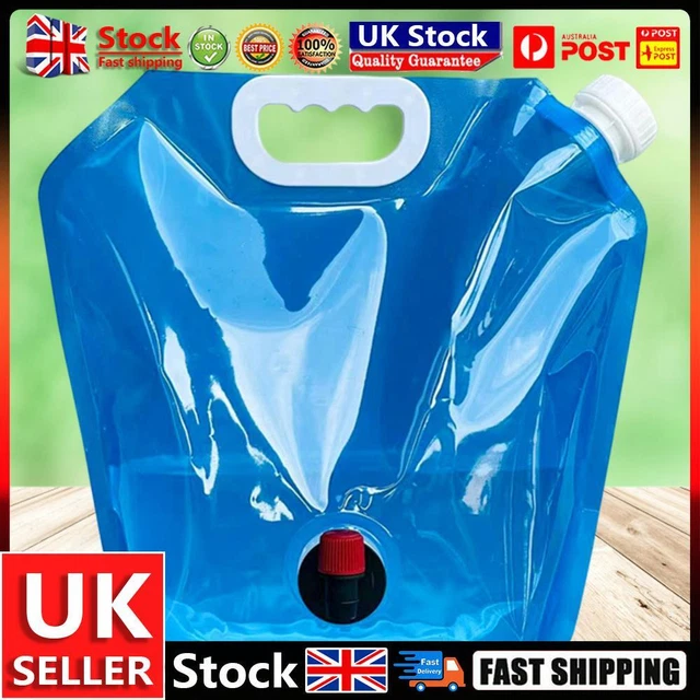 Camping Folding Water Bag No Leakage Water Container with Faucet Pouch (10L) UK