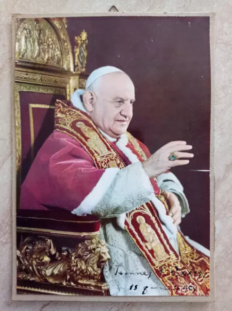 Autografo Papa Giovanni XXIII Giuseppe Roncalli 1959 signed Pope