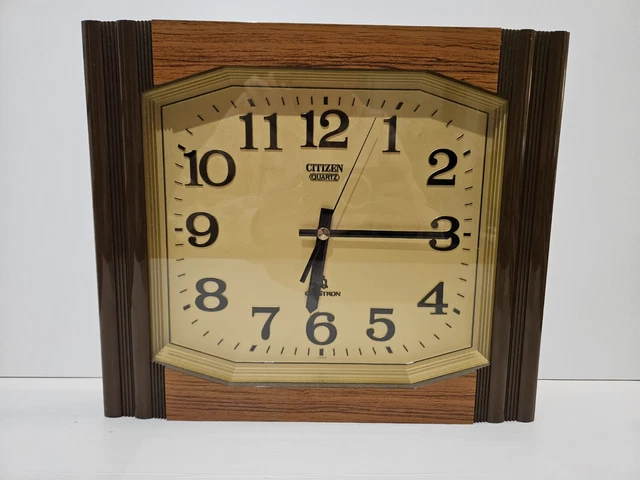 VINTAGE RETRO CITIZEN Quartz Crystron Wall Clock Working EUR 54