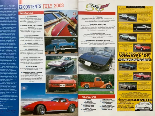 CLASSIC AMERICAN Magazine Jul 2003 - '56 Thunderbird vs '56 Corvette - Monaco 67 2